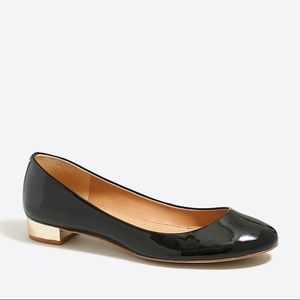 J Crew Black Patent Leather Lily Ballet Flats 6.5
